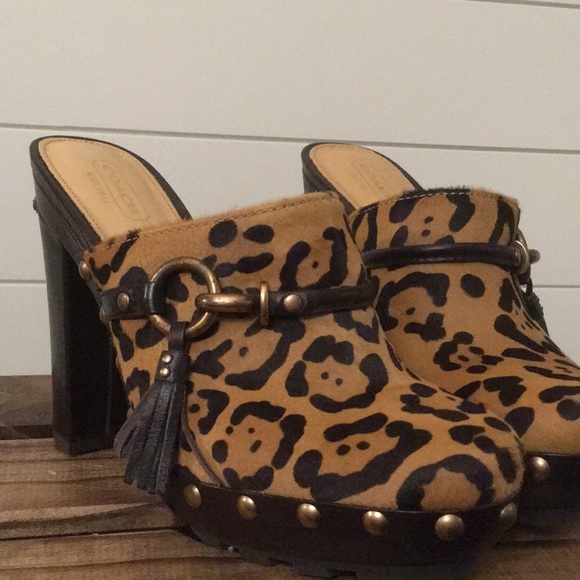 Leopard Print Coach Clogs - Picture 4 of 4